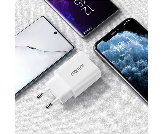 Зарядное устройство Choetech USB-C PD20W white (Q5004-V5), изображение 4 Зарядное устройство Choetech USB-C PD20W white (Q5004-V5), изображение 4