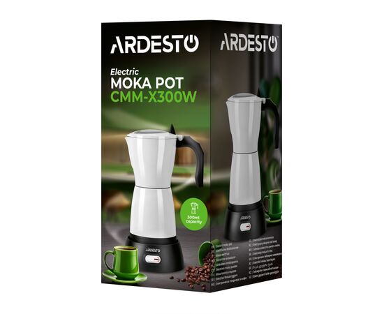 Гейзерная кофеварка Ardesto CMM-X300W, изображение 8 Гейзерная кофеварка Ardesto CMM-X300W, изображение 8