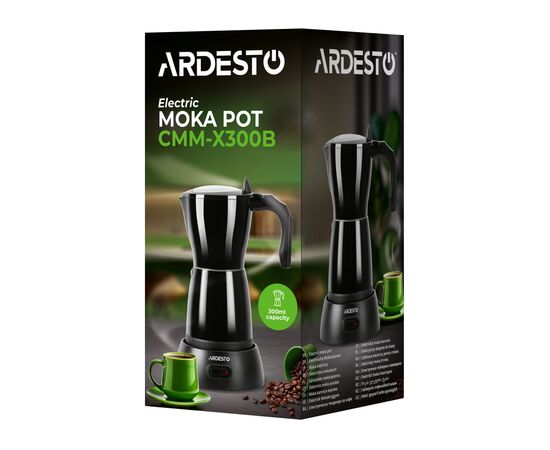 Гейзерная кофеварка Ardesto CMM-X300B, изображение 8 Гейзерная кофеварка Ardesto CMM-X300B, изображение 8