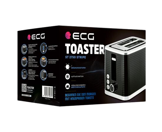 Тостер ECG ST 2750 Stripe, зображення 11 Тостер ECG ST 2750 Stripe, зображення 11
