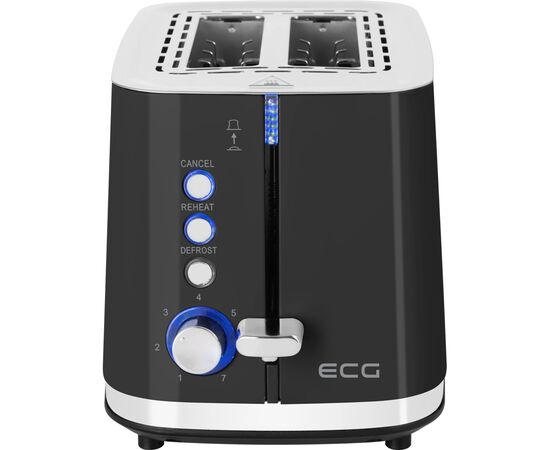 Тостер ECG ST 2766 Vintage Nero, зображення 2 Тостер ECG ST 2766 Vintage Nero, зображення 2