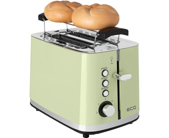 Тостер ECG ST 2766 Vintage Olive, зображення 9 Тостер ECG ST 2766 Vintage Olive, зображення 9