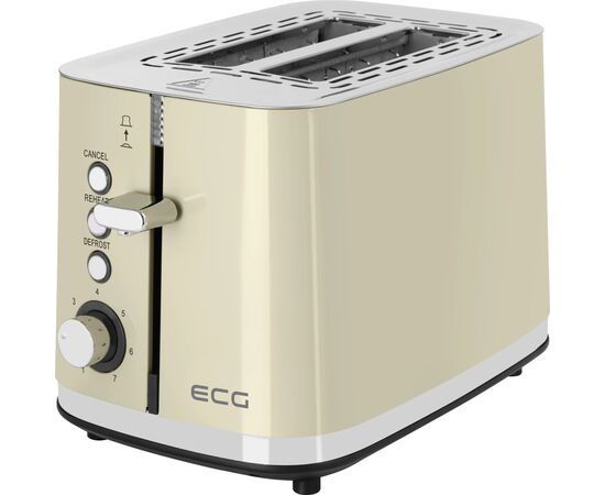 Тостер ECG ST 2766 Vintage Vanilla, зображення 3 Тостер ECG ST 2766 Vintage Vanilla, зображення 3