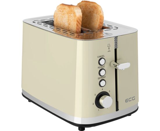 Тостер ECG ST 2766 Vintage Vanilla, зображення 7 Тостер ECG ST 2766 Vintage Vanilla, зображення 7