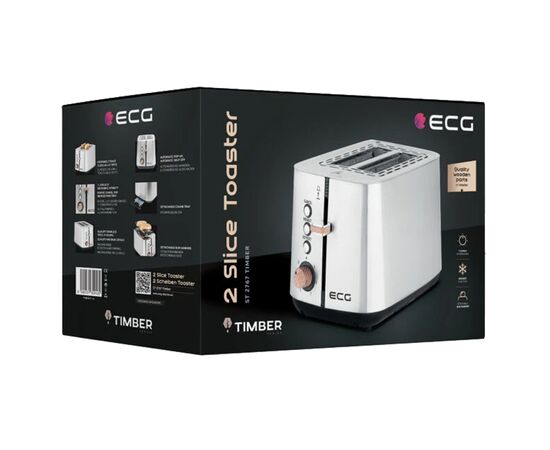 Тостер ECG ST 2767 Timber, зображення 12 Тостер ECG ST 2767 Timber, зображення 12