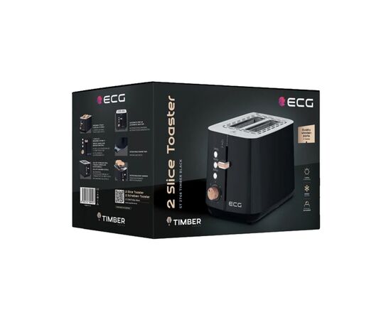Тостер ECG ST 2768 Timber Black, зображення 12 Тостер ECG ST 2768 Timber Black, зображення 12