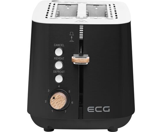 Тостер ECG ST 2768 Timber Black, зображення 2 Тостер ECG ST 2768 Timber Black, зображення 2