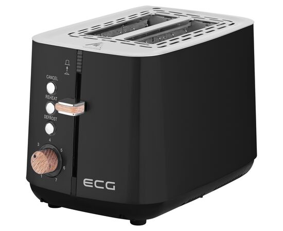Тостер ECG ST 2768 Timber Black, зображення 3 Тостер ECG ST 2768 Timber Black, зображення 3