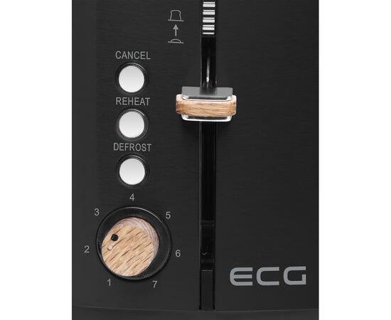 Тостер ECG ST 2768 Timber Black, зображення 5 Тостер ECG ST 2768 Timber Black, зображення 5