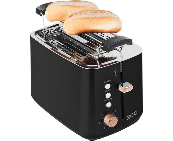Тостер ECG ST 2768 Timber Black, зображення 9 Тостер ECG ST 2768 Timber Black, зображення 9