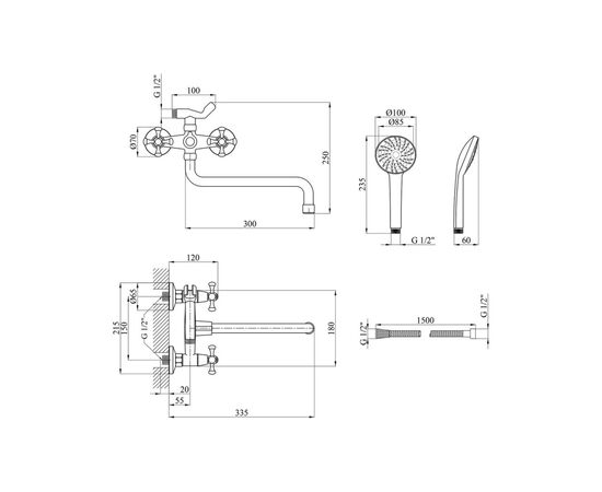 Змішувач Kroner Rhein-C071 (CV017353), зображення 7 Змішувач Kroner Rhein-C071 (CV017353), зображення 7