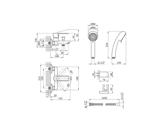Змішувач Kroner Bremen-C060 (CV012070), зображення 9 Змішувач Kroner Bremen-C060 (CV012070), зображення 9