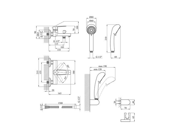Змішувач Kroner Brocken-C060 (CV023595), зображення 7 Змішувач Kroner Brocken-C060 (CV023595), зображення 7