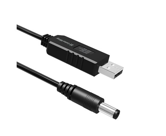 Кабель питания USB to DC 5.5x2.5mm 9V 1.0m black ColorWay (CW-CBUD066-BK), изображение 5