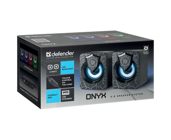 Акустическая система Defender Onyx Led USB Black (65038), изображение 9 Акустическая система Defender Onyx Led USB Black (65038), изображение 9