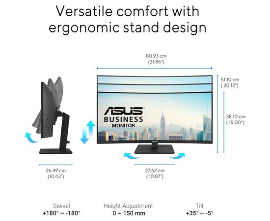 Монитор ASUS VA34VCPSR, изображение 11