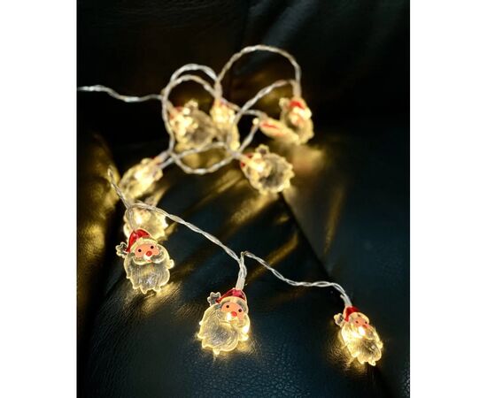 Гирлянда Luca Lighting Санта, струна 1,2 м, 10 LED теплий білий, 2АА (8720362642305), изображение 2 Гирлянда Luca Lighting Санта, струна 1,2 м, 10 LED теплий білий, 2АА (8720362642305), изображение 2