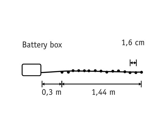Гирлянда Luca Lighting струна, 1,74 м, теплий білий, 90 LED, таймер (8718861853278), изображение 2 Гирлянда Luca Lighting струна, 1,74 м, теплий білий, 90 LED, таймер (8718861853278), изображение 2