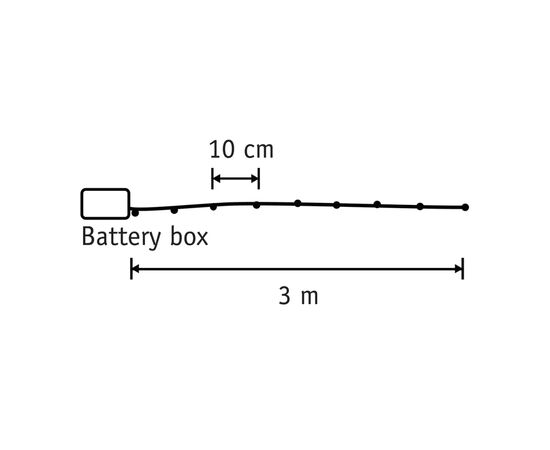 Гирлянда Luca Lighting струна, 3 м, класична біла, 30 LED 3AA, дисплей+таймер (8718861694093), изображение 2 Гирлянда Luca Lighting струна, 3 м, класична біла, 30 LED 3AA, дисплей+таймер (8718861694093), изображение 2