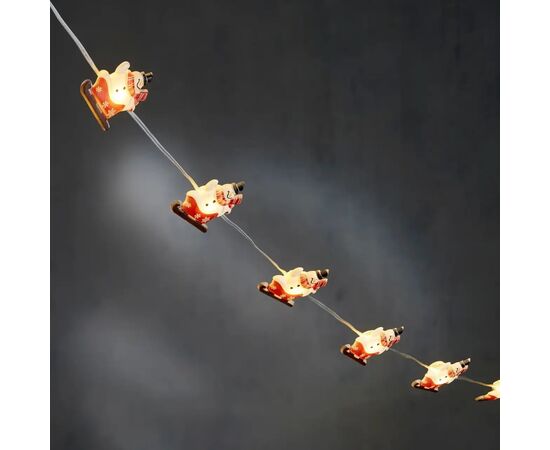 Гирлянда Luca Lighting Сніговик, струна, 1,3 м, класична біла, 10 LED 2AA, таймер (8720967822836) Гирлянда Luca Lighting Сніговик, струна, 1,3 м, класична біла, 10 LED 2AA, таймер (8720967822836)