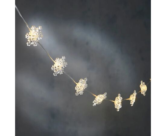 Гирлянда Luca Lighting Сніжинка, струна, 1,3 м, класична біла, 10 LED 2AA, таймер (8720967822874) Гирлянда Luca Lighting Сніжинка, струна, 1,3 м, класична біла, 10 LED 2AA, таймер (8720967822874)