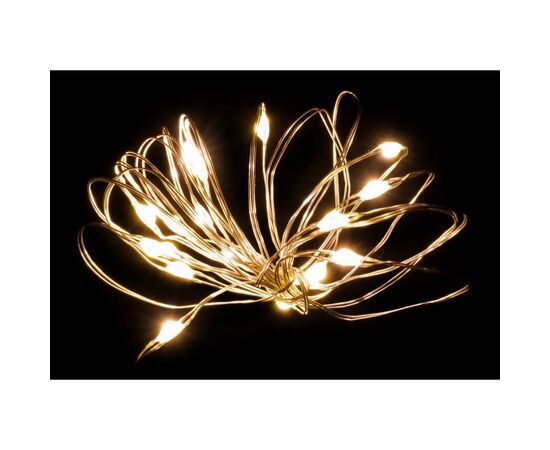Гирлянда Luca Lighting струна, 1 м, класична біла, 10 LED 2xCR2032, таймер (8720362037095), изображение 2 Гирлянда Luca Lighting струна, 1 м, класична біла, 10 LED 2xCR2032, таймер (8720362037095), изображение 2