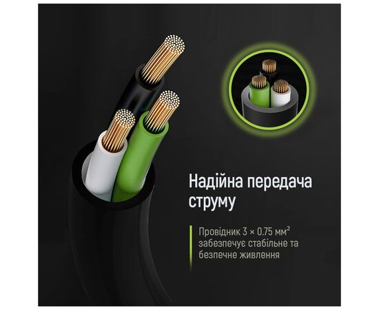 Кабель питания C13 1.8m black ColorWay (CW-CBP082-BK), изображение 11