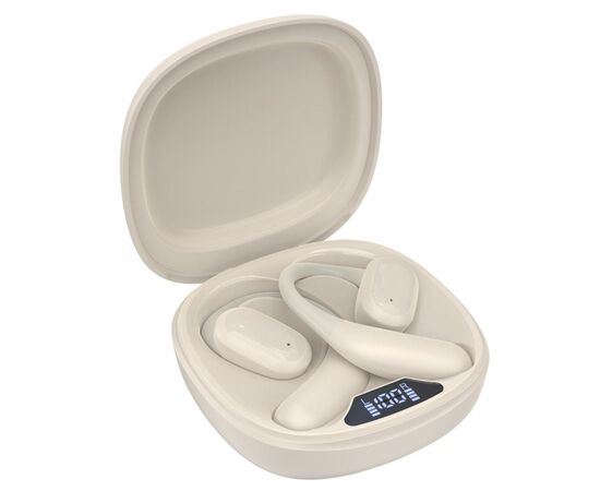 Навушники Choetech Open-ear з LED дисплеєм Beige (BH-T25-SK), зображення 2 Навушники Choetech Open-ear з LED дисплеєм Beige (BH-T25-SK), зображення 2