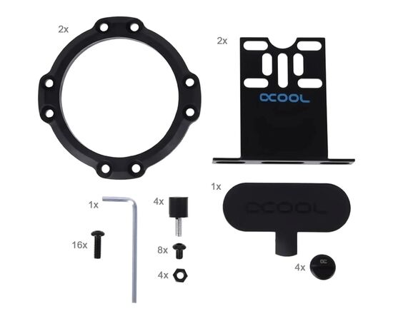 Резервуар для СРО Alphacool Eisdecke D5 dual Acryl top (13312), зображення 6