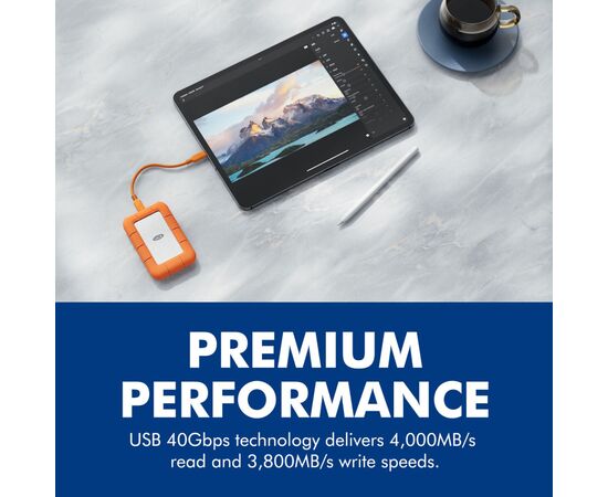 Накопичувач SSD USB Type-C 4TB Rugged LaCie (STND4000400), зображення 5 Накопичувач SSD USB Type-C 4TB Rugged LaCie (STND4000400), зображення 5