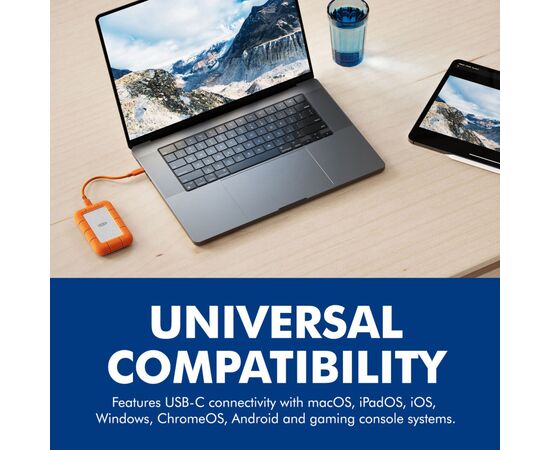 Накопичувач SSD USB Type-C 4TB Rugged LaCie (STND4000400), зображення 6 Накопичувач SSD USB Type-C 4TB Rugged LaCie (STND4000400), зображення 6