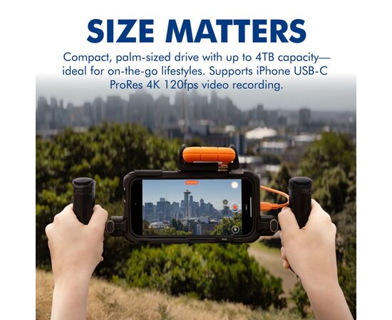 Накопичувач SSD USB Type-C 4TB Rugged LaCie (STND4000400), зображення 7 Накопичувач SSD USB Type-C 4TB Rugged LaCie (STND4000400), зображення 7