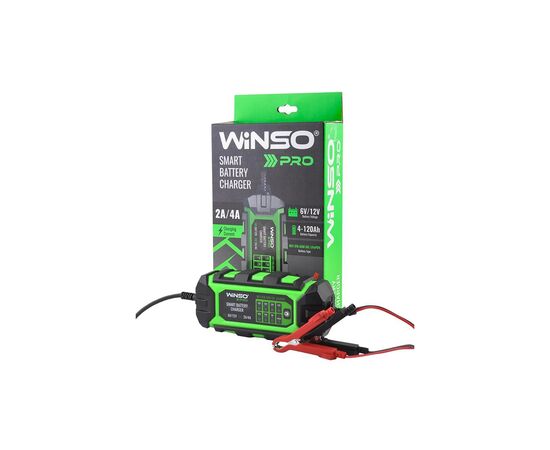 Зарядное устройство для автомобильного аккумулятора WINSO PRO 8LEDs 4A, 6V/12V, 4-120Ah (139310), изображение 4 Зарядное устройство для автомобильного аккумулятора WINSO PRO 8LEDs 4A, 6V/12V, 4-120Ah (139310), изображение 4