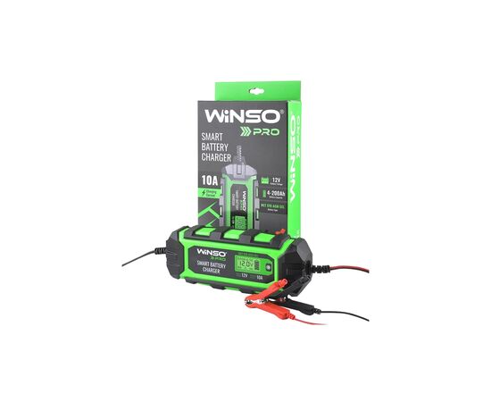 Зарядное устройство для автомобильного аккумулятора WINSO PRO LCD 10A, 12V, 4-200Ah (139520), изображение 4 Зарядное устройство для автомобильного аккумулятора WINSO PRO LCD 10A, 12V, 4-200Ah (139520), изображение 4