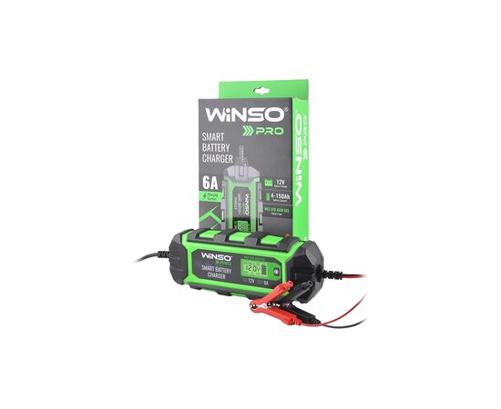 Зарядное устройство для автомобильного аккумулятора WINSO PRO LCD 6A, 12V, 4-150Ah (139510), изображение 2 Зарядное устройство для автомобильного аккумулятора WINSO PRO LCD 6A, 12V, 4-150Ah (139510), изображение 2