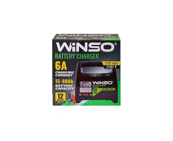 Зарядное устройство для автомобильного аккумулятора WINSO 12В.Макс. струм підзарядки 6А.Макс.Емн 80Ah (139160), изображение 2 Зарядное устройство для автомобильного аккумулятора WINSO 12В.Макс. струм підзарядки 6А.Макс.Емн 80Ah (139160), изображение 2