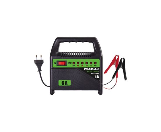 Зарядное устройство для автомобильного аккумулятора WINSO 6В-12В.Макс.струм підзарядки 6А.Макс.Ем 80Ah (139060) Зарядное устройство для автомобильного аккумулятора WINSO 6В-12В.Макс.струм підзарядки 6А.Макс.Ем 80Ah (139060)
