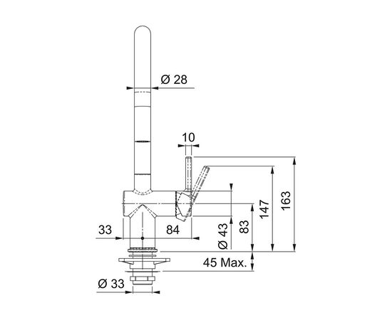 Смеситель Franke Active J (115.0653.401), изображение 5 Смеситель Franke Active J (115.0653.401), изображение 5
