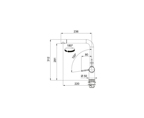 Смеситель Franke Active L (115.0721.463), изображение 4 Смеситель Franke Active L (115.0721.463), изображение 4