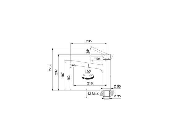 Смеситель Franke Centro (115.0621.592), изображение 5 Смеситель Franke Centro (115.0621.592), изображение 5