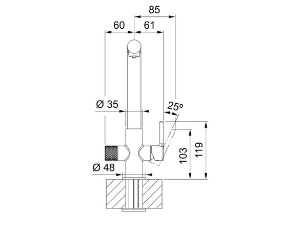 Смеситель Franke Lina L Clear Water (120.0730.779), изображение 8 Смеситель Franke Lina L Clear Water (120.0730.779), изображение 8