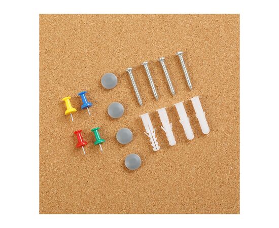 Офисная доска Buromax пробковая 75x100 см, алюминиевая рамка (BM.0050), изображение 4 Офисная доска Buromax пробковая 75x100 см, алюминиевая рамка (BM.0050), изображение 4