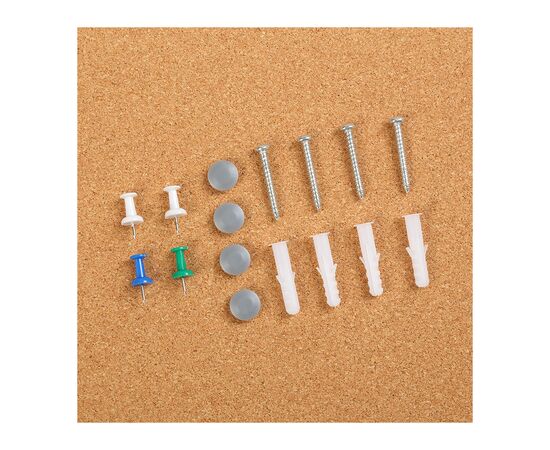 Офисная доска Buromax пробковая 100x150 см, алюминиевая рамка (BM.0051), изображение 5 Офисная доска Buromax пробковая 100x150 см, алюминиевая рамка (BM.0051), изображение 5