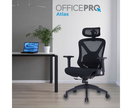 Офісне крісло OfficePro Atlas OC630-B-B-B (OC630-B-B-B), зображення 7 Офісне крісло OfficePro Atlas OC630-B-B-B (OC630-B-B-B), зображення 7