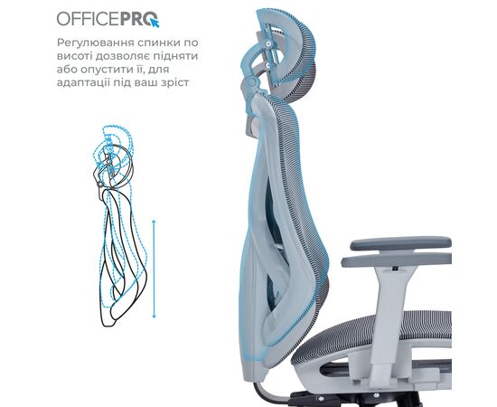 Офісне крісло OfficePro Atlas OC630G-DG-DG (OC630-G-DG-DG), зображення 9 Офісне крісло OfficePro Atlas OC630G-DG-DG (OC630-G-DG-DG), зображення 9