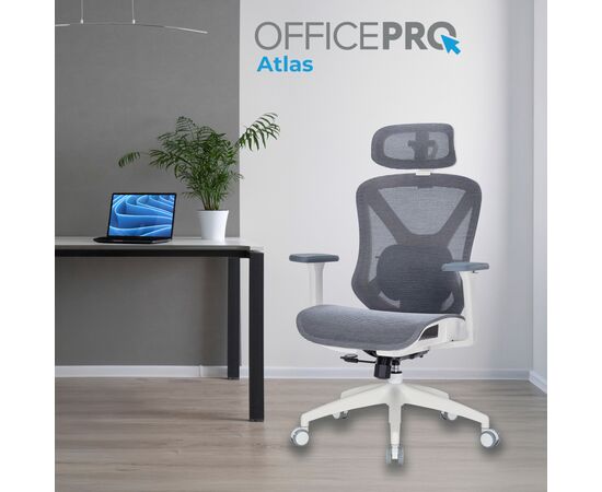 Офісне крісло OfficePro Atlas OC630-W-DG-DG (OC630-W-DG-DG), зображення 7 Офісне крісло OfficePro Atlas OC630-W-DG-DG (OC630-W-DG-DG), зображення 7