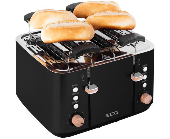 Тостер ECG ST 4768 Timber Black, зображення 9 Тостер ECG ST 4768 Timber Black, зображення 9