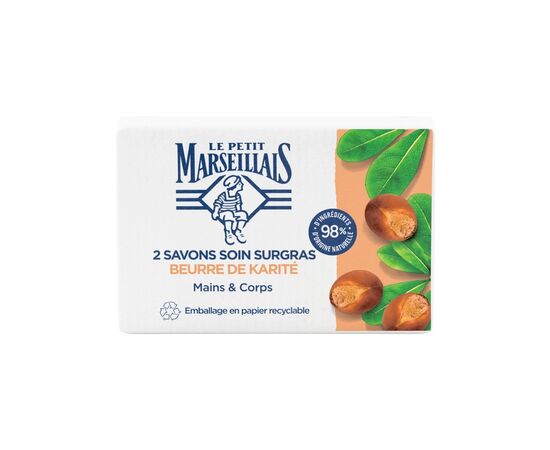 Тверде мило Le Petit Marseillais З олією Ши 2 x 100 г (3574661681108)