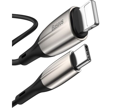 Дата кабель USB-C to Lightning 1.0m 18W black Baseus (CATLSP-01), изображение 3 Дата кабель USB-C to Lightning 1.0m 18W black Baseus (CATLSP-01), изображение 3