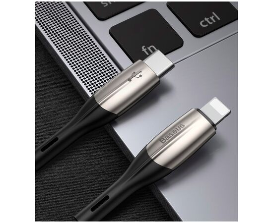 Дата кабель USB-C to Lightning 1.0m 18W black Baseus (CATLSP-01), изображение 6 Дата кабель USB-C to Lightning 1.0m 18W black Baseus (CATLSP-01), изображение 6